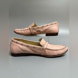 Burberry Pink Pebbled Leather Loafers Silver
Horsebit Hardware EU 39,5 US 8